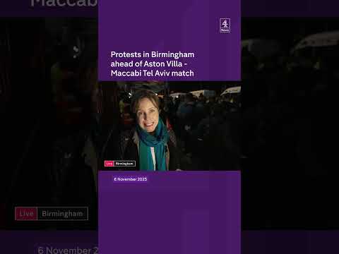 Villa-Maccabi protests in Birmingham