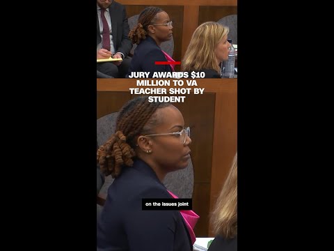 Jury awards $10 million to VA teacher shot by student