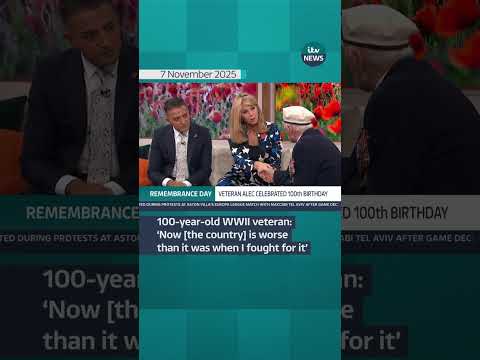 100-year-old World War II veteran Alec Penstone says the country is ‘worse’ now #itvnews