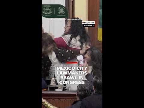 Mexico City lawmakers brawl in Congress