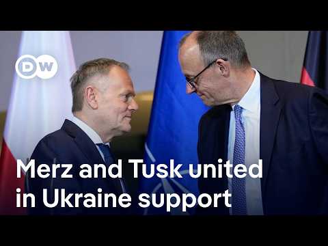 German Chancellor Merz and Polish PM Tusk discuss frozen Russian assets for Ukraine | DW News