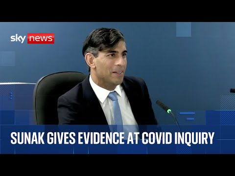 Rishi Sunak gives evidence to COVID inquiry