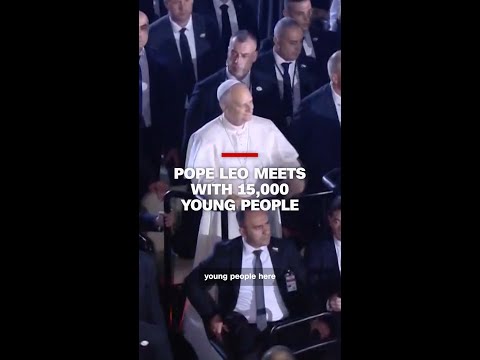 Pope Leo meets with 15,000 young people