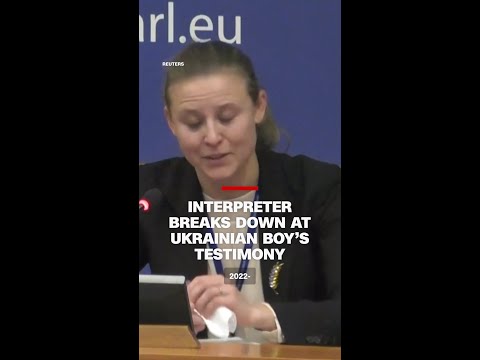 Interpreter breaks down at Ukrainian boy’s testimony