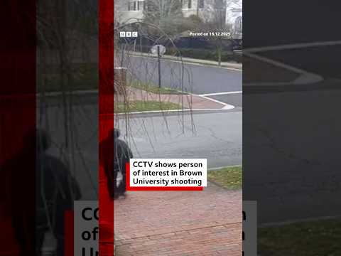 CCTV shows person of interest in Brown University Shooting. #US #RhodeIsland #BBCNews