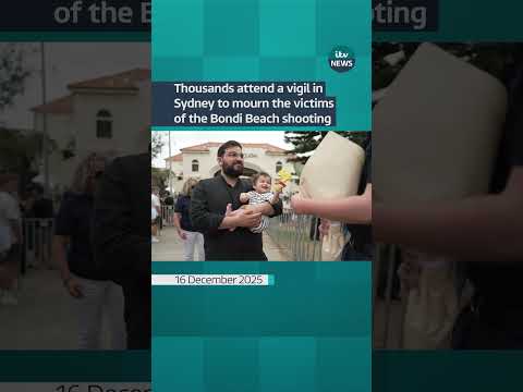 Thousands attend a vigil in Sydney to mourn the victims of the Bondi Beach shooting #itvnews #news