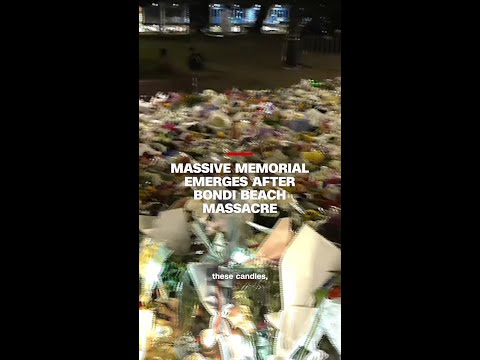 Massive memorial emerges after Bondi Beach massacre