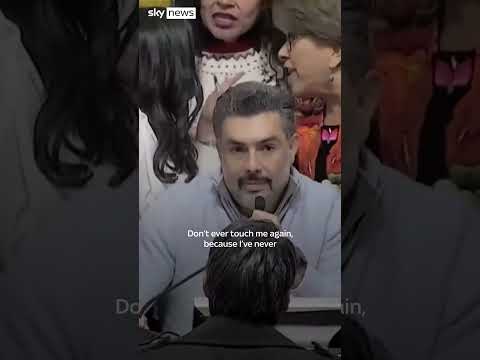 Lawmakers scuffle during Mexico City congress session