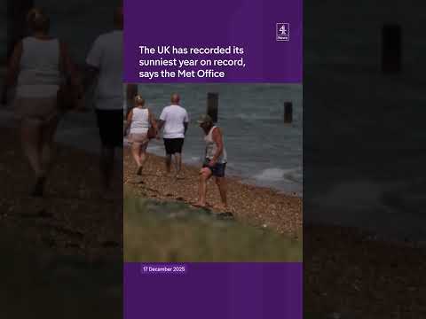 The UK has recorded its sunniest year on record says the Met Office