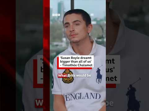 ‘Susan Boyle dreamt bigger than all of us’, says Timothée Chalamet. #MartySupreme #XFactor #BBCNews