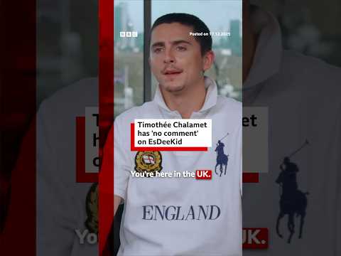 Timothée Chalamet has ‘no comment’ on EsDeeKid. #MartySupreme #UK #BBCNews