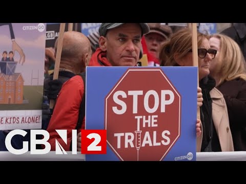 WATCH: Puberty blocker trial protest
