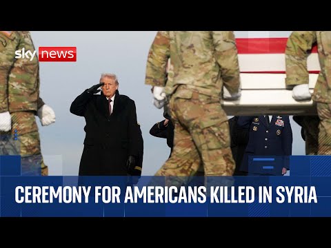 Trump attends dignified transfer ceremony for US soldiers killed in Syria
