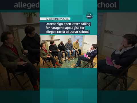 Dozens sign open letter calling for Farage to apologise for alleged abuse at school