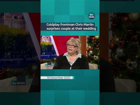 Coldplay’s Chris Martin surprises couple at their wedding | ITV News