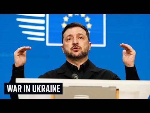 Zelenskyy speaks at EU summit as European leaders discuss Ukraine war funding