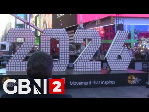 WATCH: NYE 2026 sign arrives in Times Square