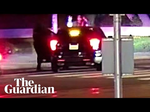 CCTV shows police arresting Nick Reiner on suspicion of murdering parents