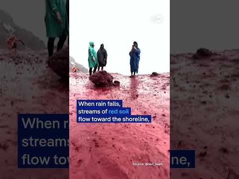 Why rainfall has turned Iran’s ‘Red Beach’ island blood red | DW News