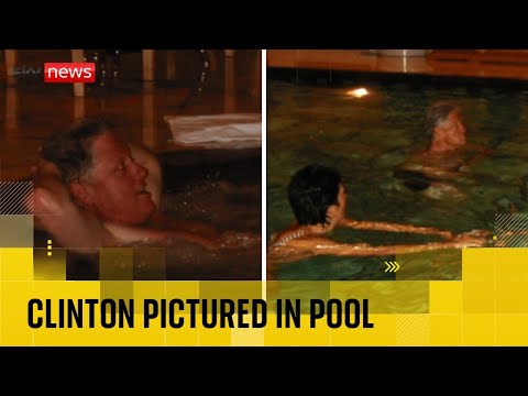 Epstein files: Bill Clinton and Ghislaine Maxwell pictured in a pool