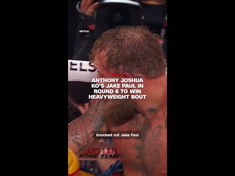 Anthony Joshua KO’s Jake Paul to win heavyweight bout