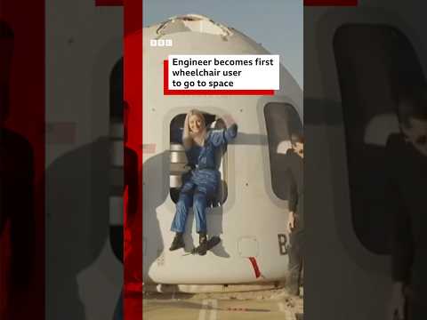 Engineer from Germany becomes first wheelchair user to go to space. #BlueOrigin #BBCNews