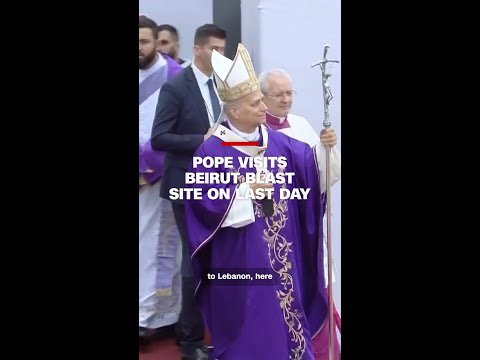 Pope Leo visits Beirut blast site to end Lebanon trip