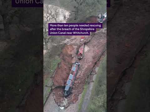 Sinkhole swallows canal boats