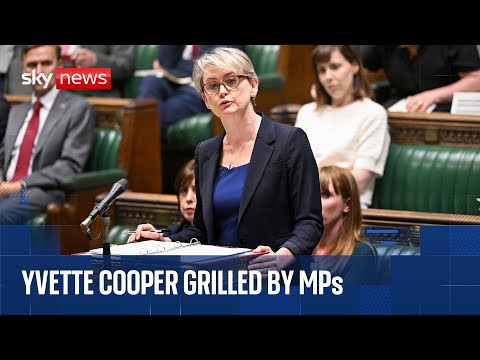 Yvette Cooper faces questions in the Commons