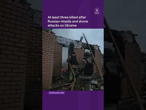 At least three killed after Russian missile and drone attacks on Ukraine