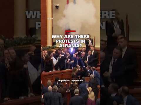 Why are there protests in Albania?
