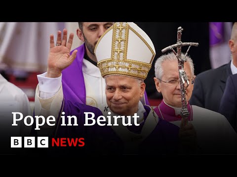 Pope Leo holds mass on final day of Lebanon trip | BBC News