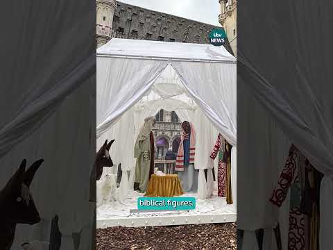 Artist Victoria-Maria Geyer has created a ‘faceless’ Nativity scene #itvnews #chritsmas #belgium