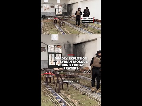 Deadly explosion at Syrian mosque during Friday prayers