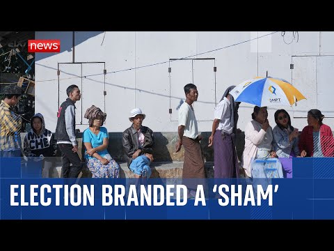 Myanmar’s junta says election will provide path to peace – but opponents criticise ‘sham’ vote
