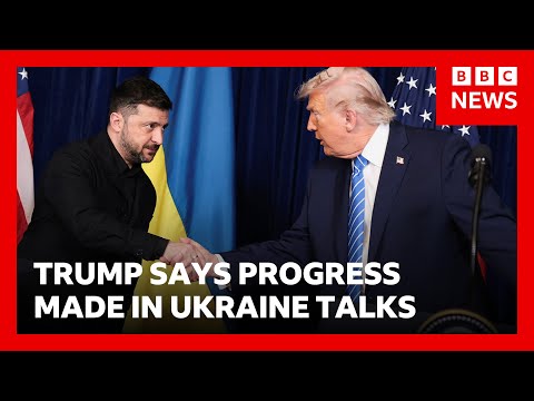 Trump says Ukraine peace deal close but ‘thorny issues’ remain | BBC News