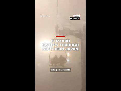 Blizzard sweeps through northern Japan