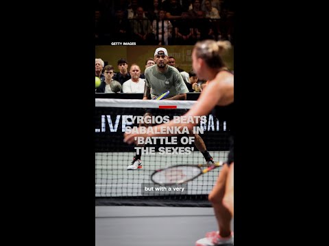 Kyrgios beats Sabalenka in ‘Battle of the Sexes’