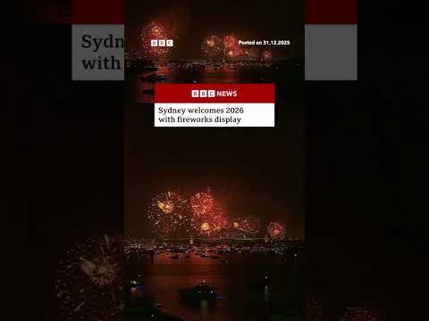 Sydney welcomes 2026 with fireworks display. #Sydney #NewYear #BBCNews