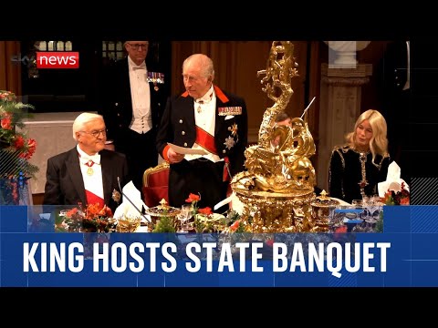King Charles hosts German president at glittering state banquet