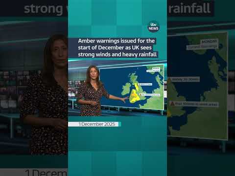Amber warnings issued for the start of December as UK sees strong winds and heavy rainfall