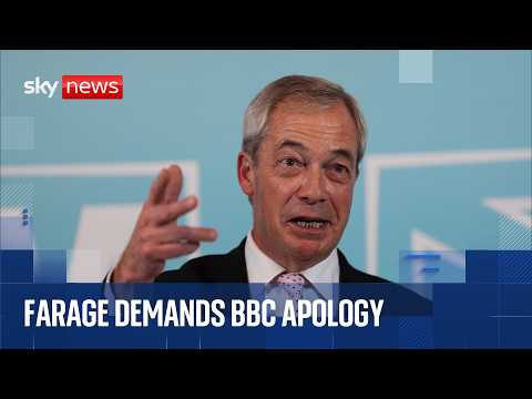 Nigel Farage demands apology from BBC in outburst over school racism claims | Reform news conference