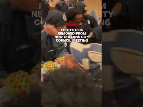Protesters removed from New Orleans City Council meeting