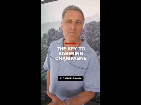 The easy trick to saber a champagne bottle without looking ridiculous