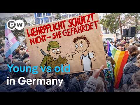 German students strike and protest over new military service law | DW News