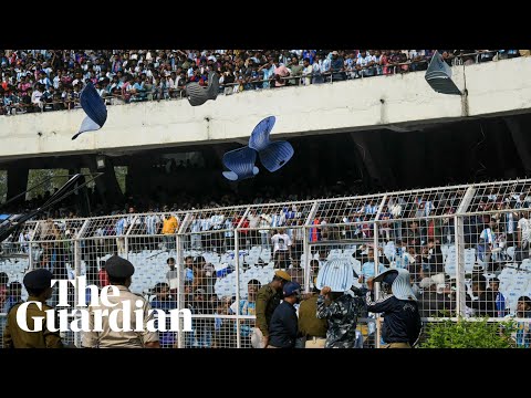 Disappointed Lionel Messi fans vandalise Kolkata stadium after his short visit