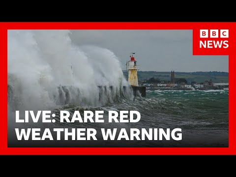 LIVE: Rare red ‘danger to life’ weather warning comes into force in UK | BBC News