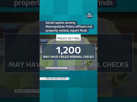 Two serial rapists among police officers not properly vetted #itvnews #shorts