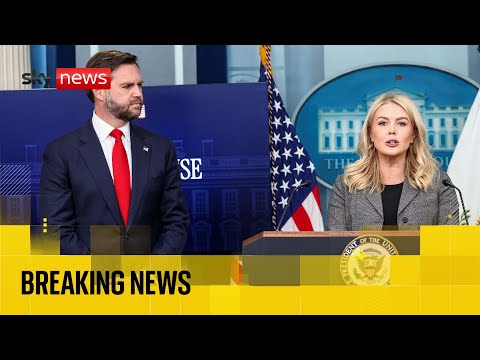 JD Vance and Karoline Leavitt hold White House news conference