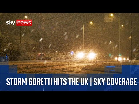 Storm Goretti hits UK with red warnings issued and 99mph winds recorded